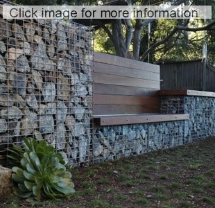 gabion retaining wall seat