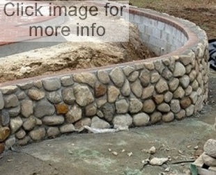 curved stone wall