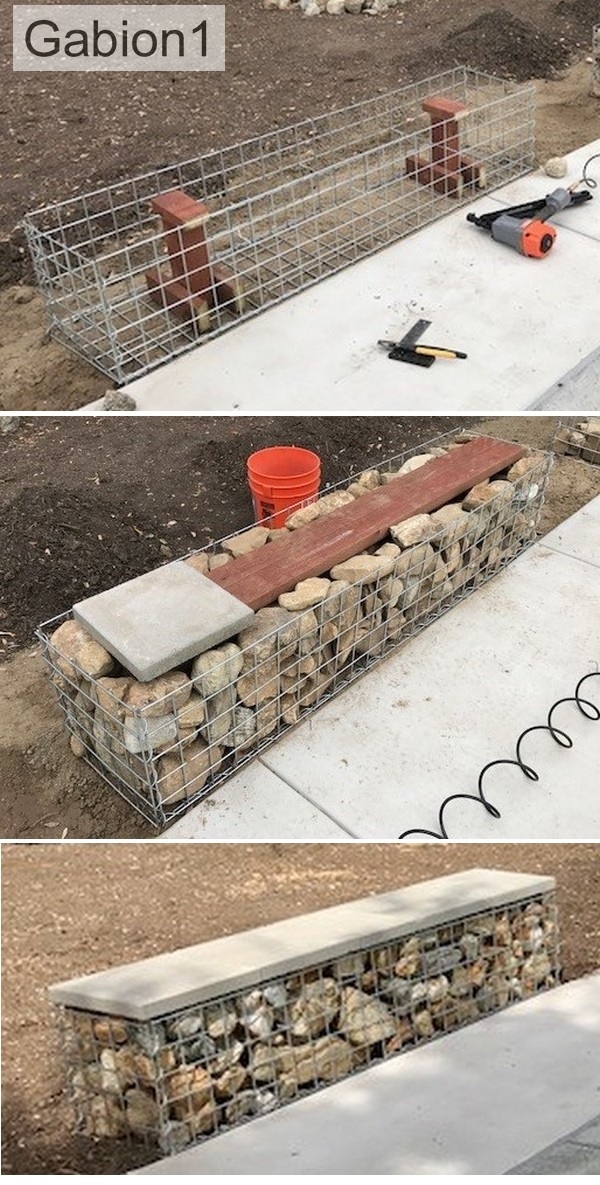 gabion with paver tops