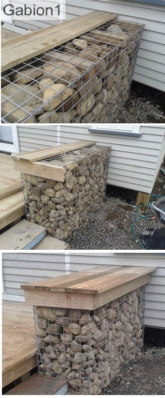 gabion bench top assembly